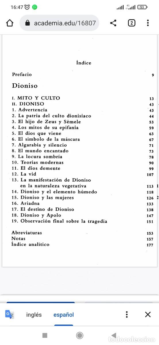 Libros antiguos: Dionisio mito y culto - Foto 2