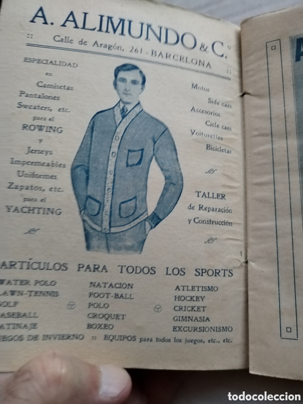 Libros antiguos: REMO LOS SPORTS 1920/A. MARGARIT - Foto 2