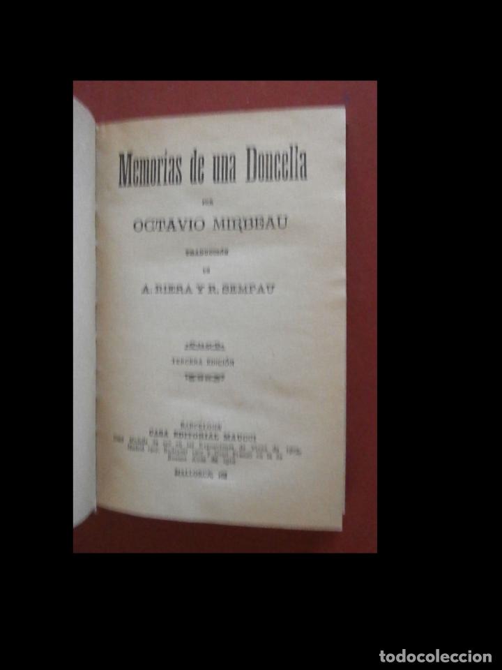 Libros antiguos: Memorias de una doncella. Octavio Mirbeau - Foto 5