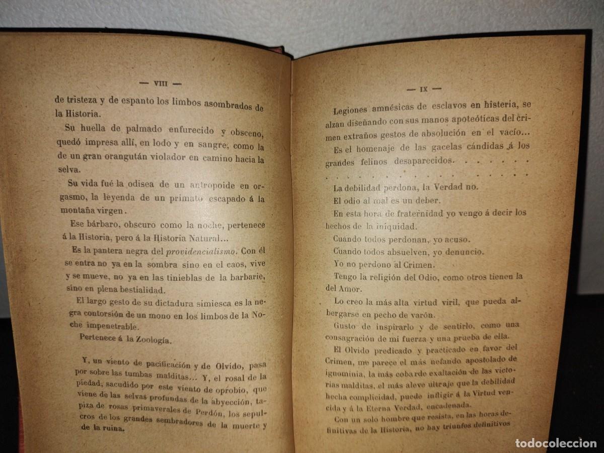 Libros antiguos: 59- LOS DIVINOS Y LOS HUMANOS - J. M. VARGAS VILA - 1908 - Foto 7