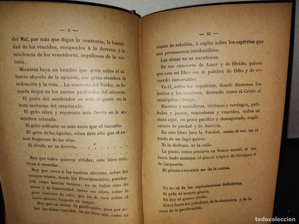 Libros antiguos: 59- LOS DIVINOS Y LOS HUMANOS - J. M. VARGAS VILA - 1908 - Foto 8