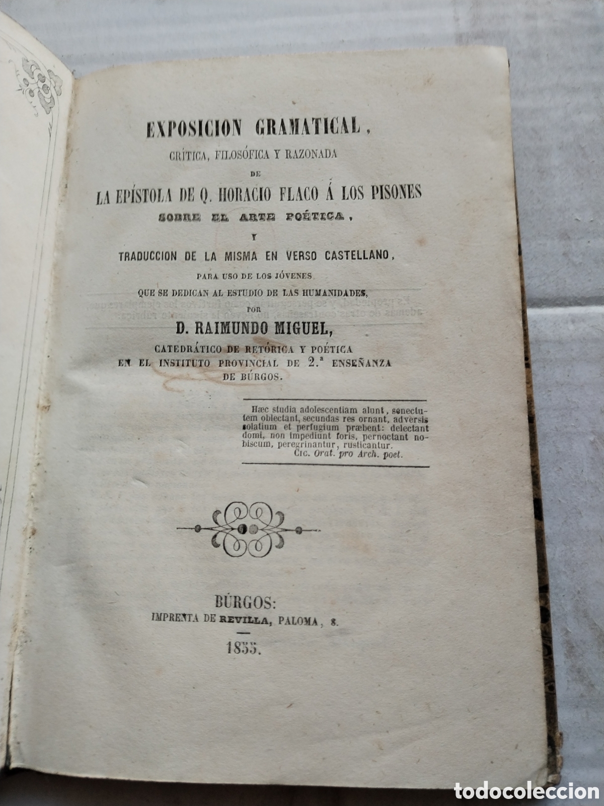 Libros antiguos: EXPOSICI&Oacute;N GRAMATICAL 1855/RAIMUNDO MIGUEL - Foto 4