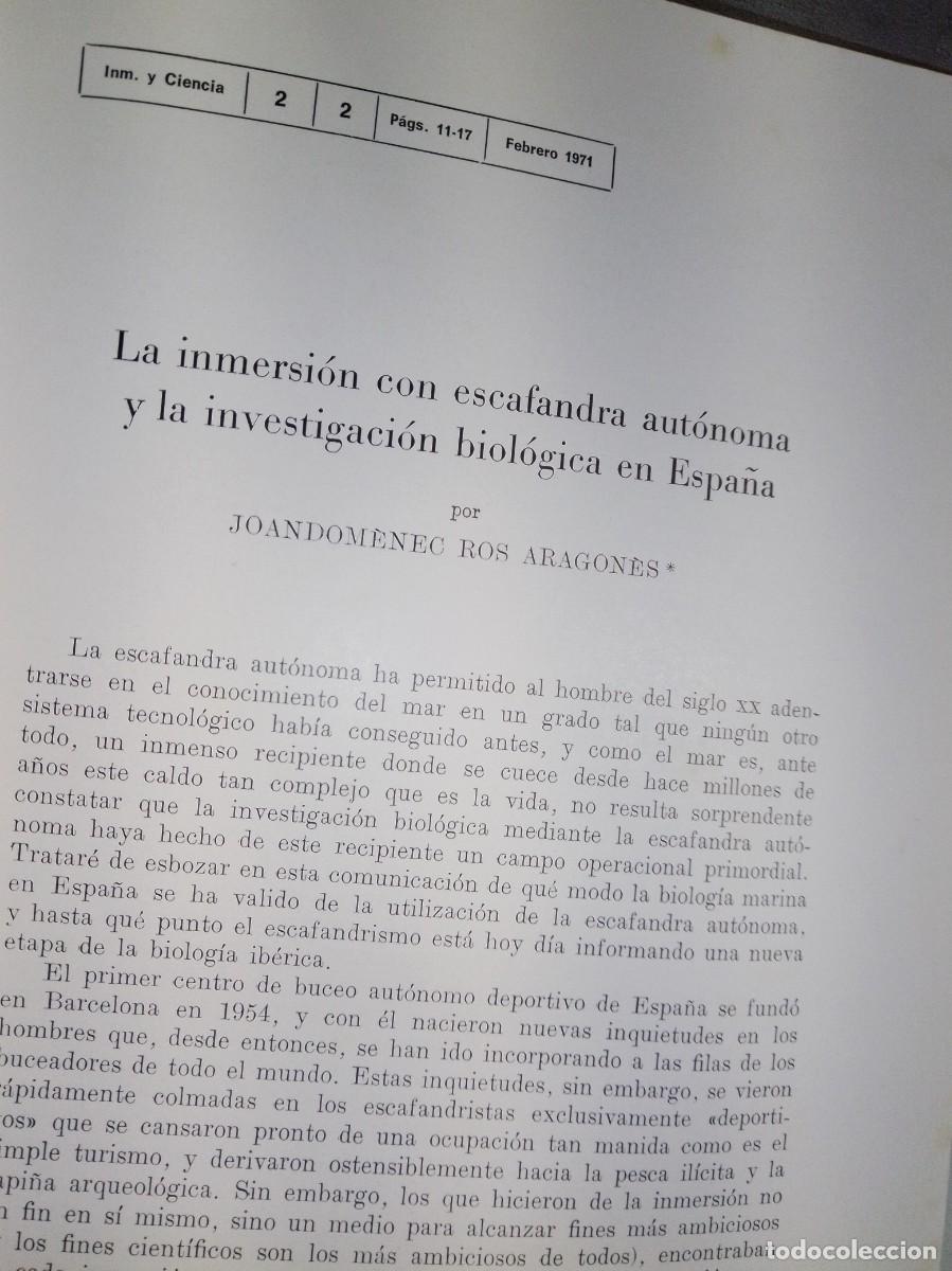 Libros antiguos: INMERSION Y CIENCIA FEDAS, SUBMARINISMO.N&deg;2 - Foto 2