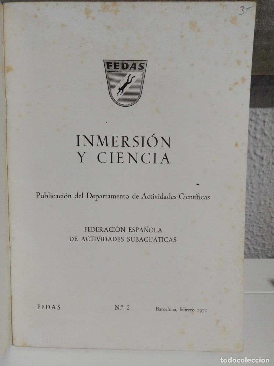 Libros antiguos: INMERSION Y CIENCIA FEDAS, SUBMARINISMO.N&deg;2 - Foto 6