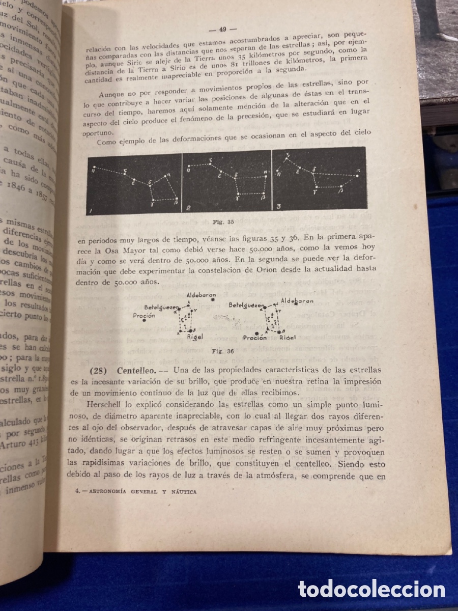 Libros antiguos: Libro astronom&iacute;a general y Nautica - Foto 7