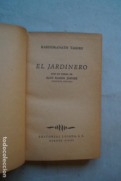 Libros antiguos: EL JARDINERO. TAGORE - Foto 2
