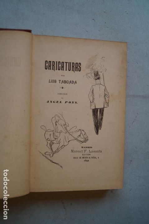 Libros antiguos: CARICATURAS. LUIS TABOADA. 1892 - Foto 2