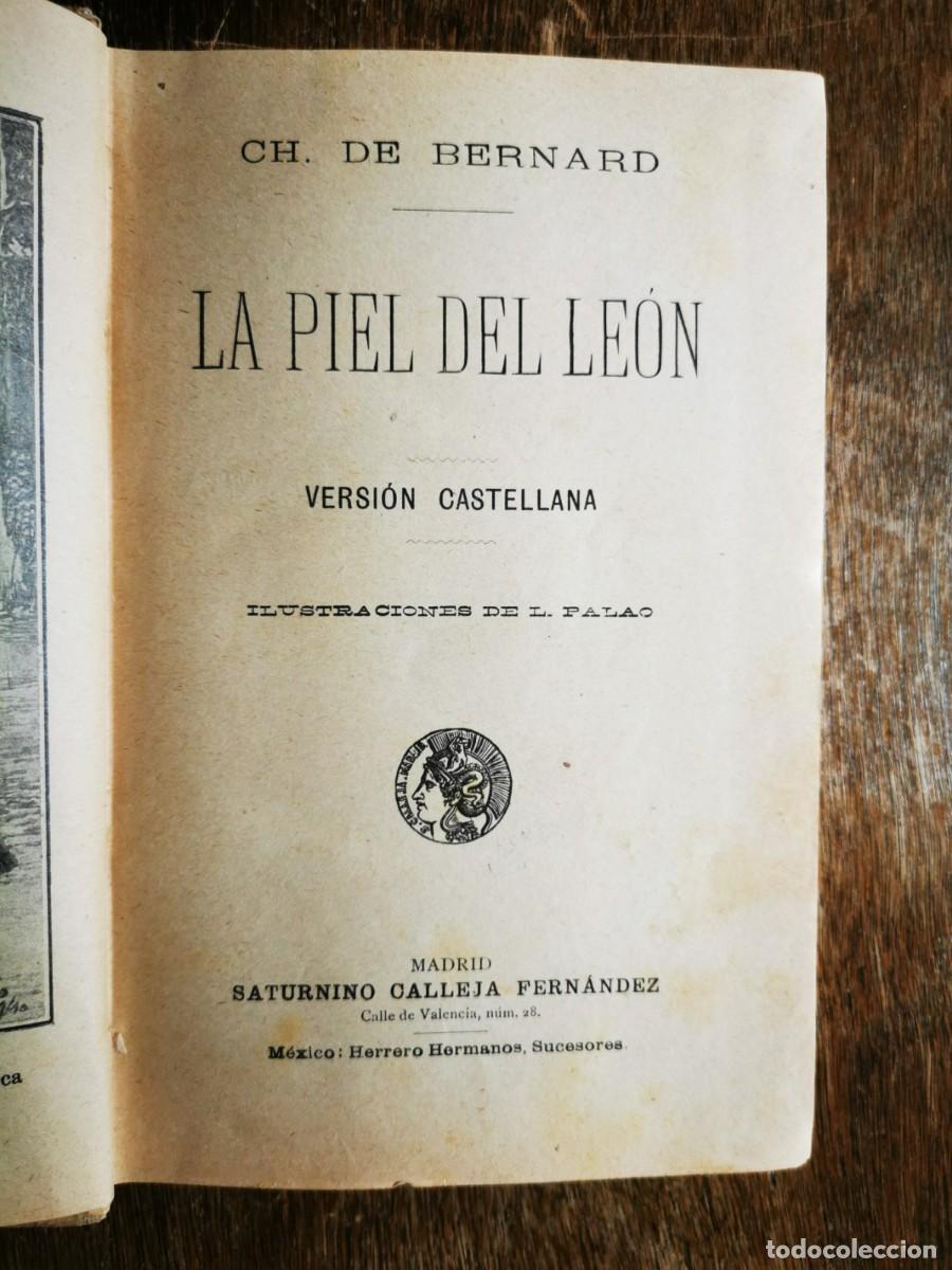 Libros antiguos: BERNARD, CH. de. La piel del le&oacute;n - Foto 2
