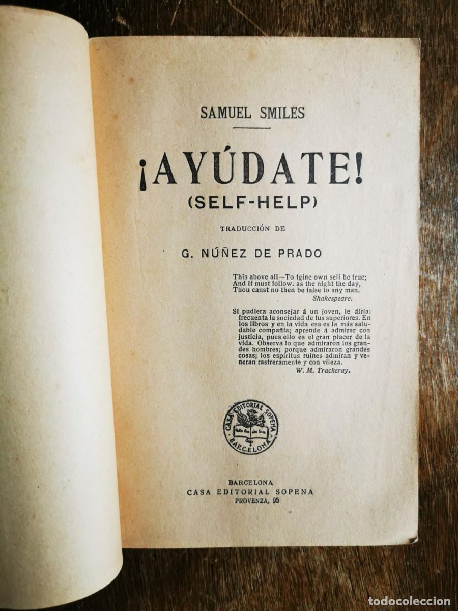 Libros antiguos: SMILES, Samuel. &iexcl;Ay&uacute;date!= (Self-help) - Foto 2