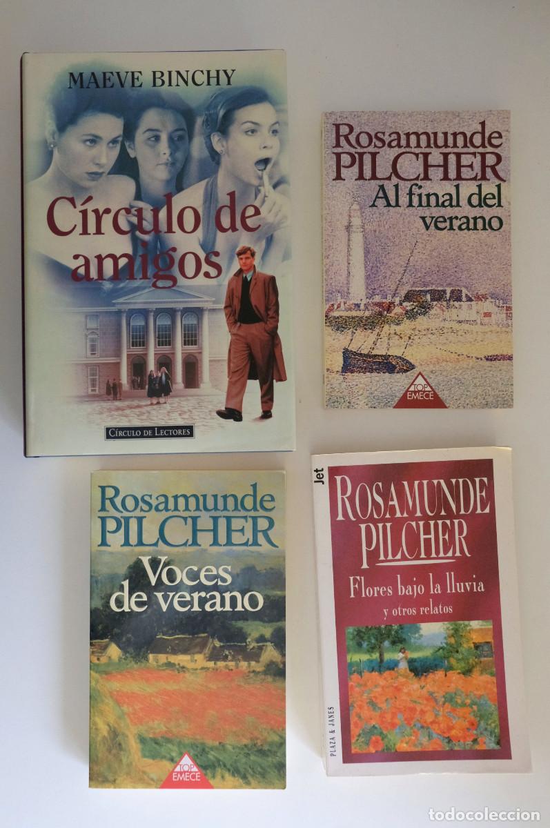 Old books: Rosamunde Pilcher, Maeve Binchy Flores bajo la lluvia Al final del verano Voces de C&iacute;rculo de amigos