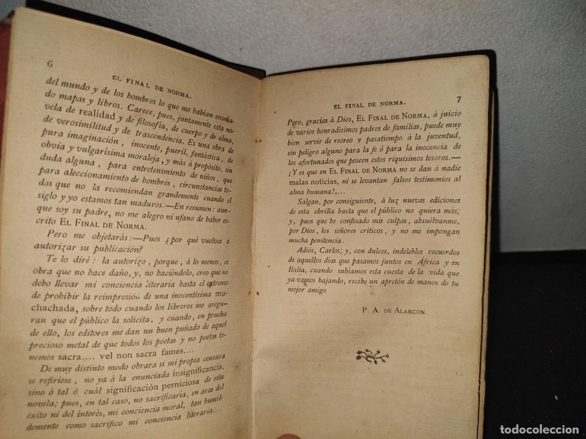 Libros antiguos: 60- EL FINAL DE NORMA - PEDRO ANTONIO DE ALARC&Oacute;N - 1883 - Foto 6