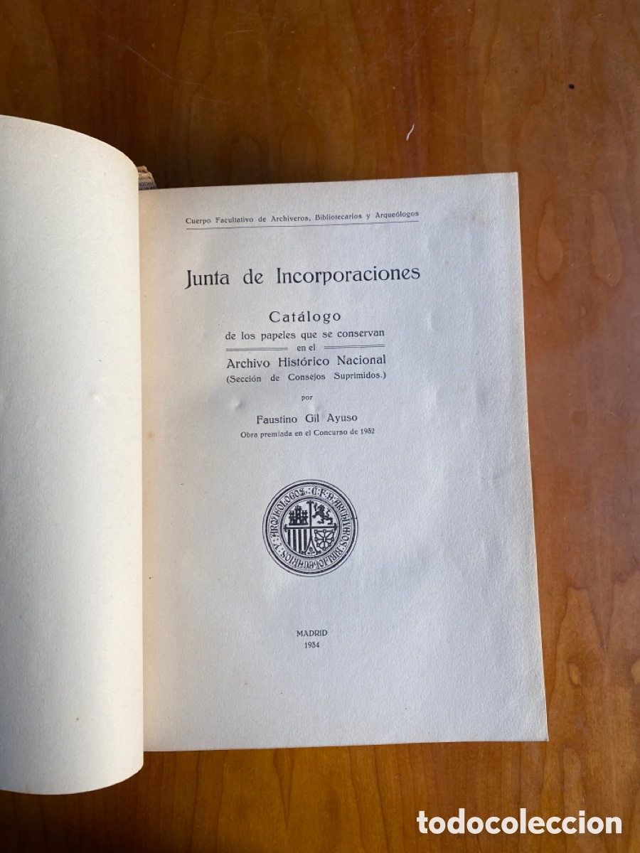 Libros antiguos: Juntas de incorporaciones - Foto 2