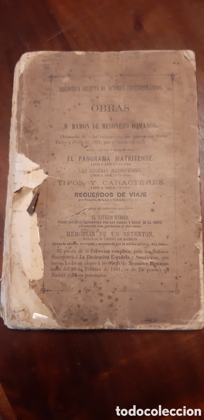 Libros antiguos: Obras de D. Ram&oacute;n Mesoneros Romano. Tipos y caracteres - Foto 3