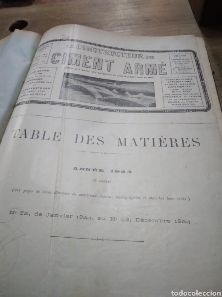Libros antiguos: Le constructor de ciment arme, Anne 1924,numeros 52 y 53 - Foto 4