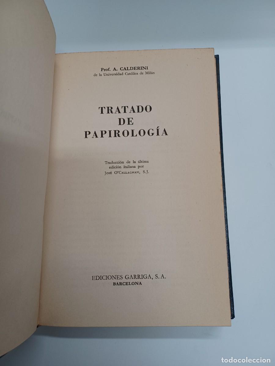 Libros antiguos: CALDERINI, A. TRATADO DE PAPIROLOG&Iacute;A - Foto 1