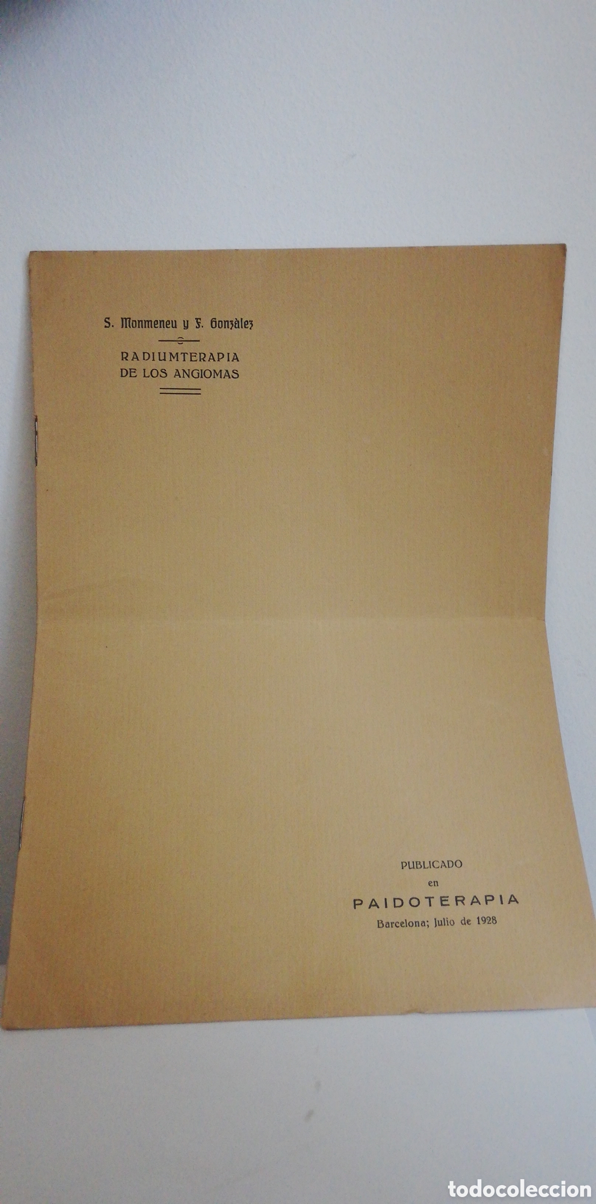Libros antiguos: RADIUMTERAPIA DE LOS ANGIOMAS - Foto 2