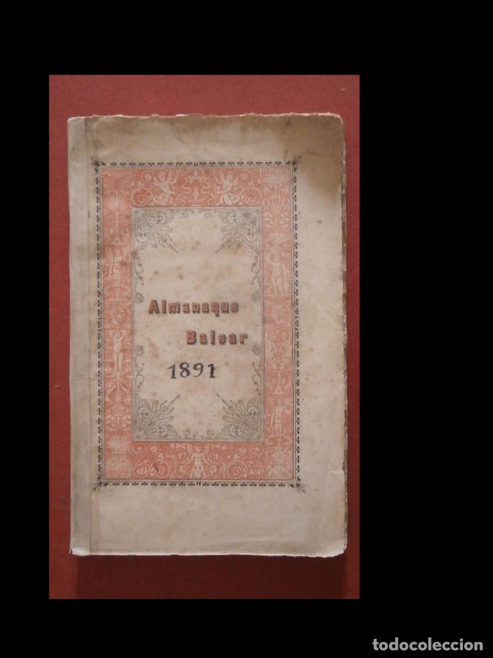 Libros antiguos: Almanaque Balear para el a&ntilde;o de 1891. - Foto 1