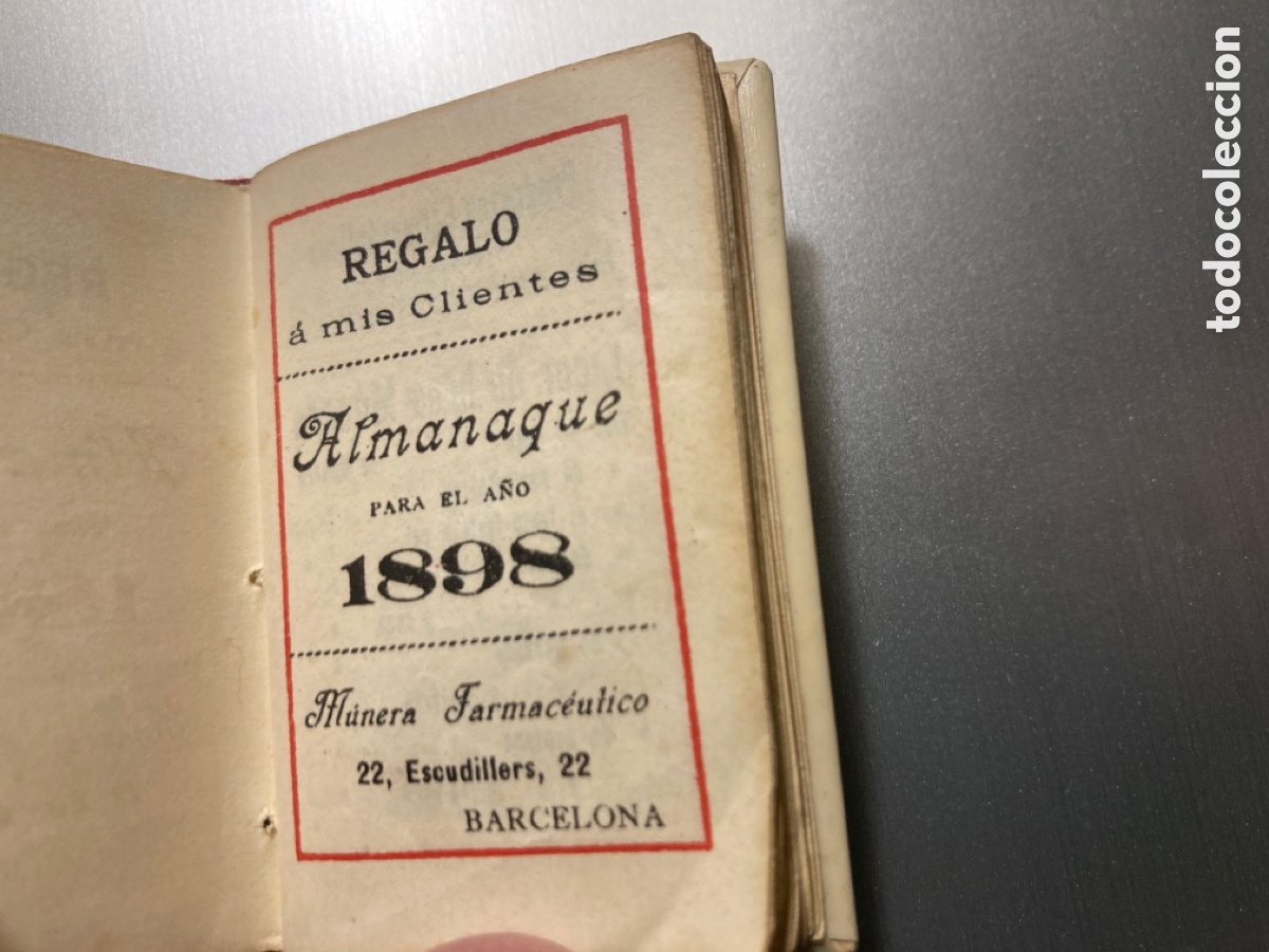 Libros antiguos: Almanaque 1898 . Barcelona - Foto 2