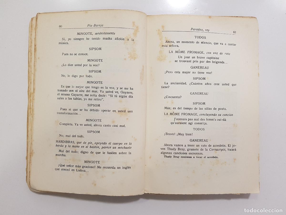 Libros antiguos: PARADOX REY. PIO BAROJA. 1934 - Foto 8