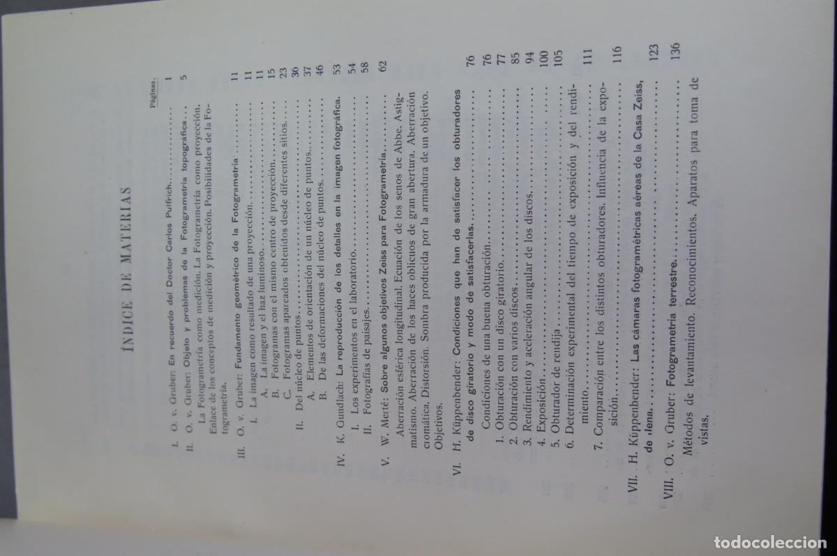 Libros antiguos: 1932.- Curso de Fotogrametr&iacute;a. Gruber - Foto 5