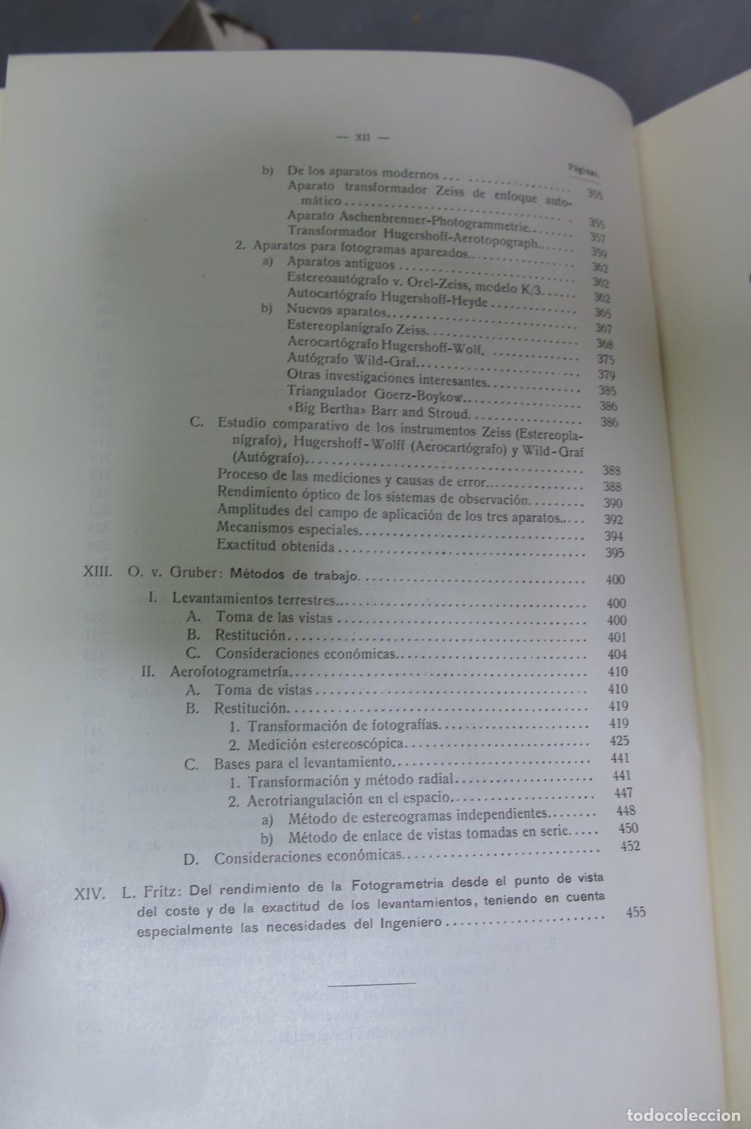 Libros antiguos: 1932.- Curso de Fotogrametr&iacute;a. Gruber - Foto 8