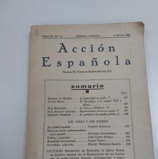 Libros antiguos: REVISTA ACCIÓN ESPAÑOLA ( NÚMERO 21). Lote 389480049