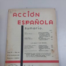 Libros antiguos: REVISTA ACCIÓN ESPAÑOLA ( NÚMERO 35). Lote 389481224