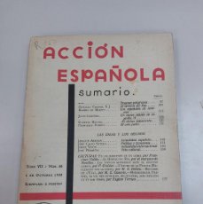 Libros antiguos: REVISTA ACCIÓN ESPAÑOLA (NÚMERO 38). Lote 389488059