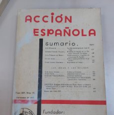 Libros antiguos: REVISTA ACCIÓN ESPAÑOLA (NÚMERO 79). Lote 389510399