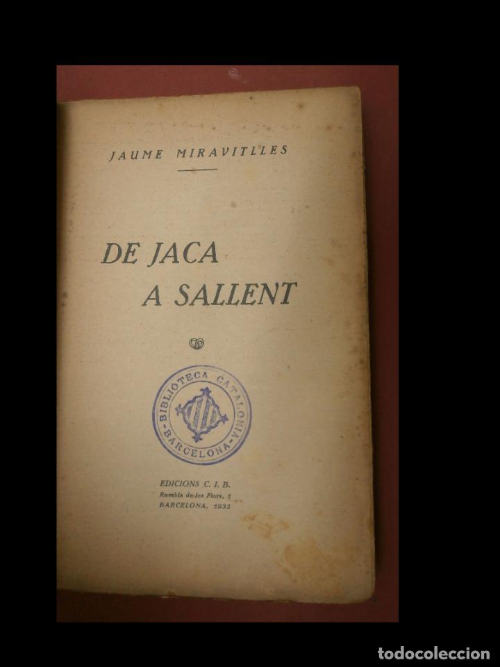 Libros antiguos: De Jaca a Sallent. Jaume Miravitlles. - Foto 5