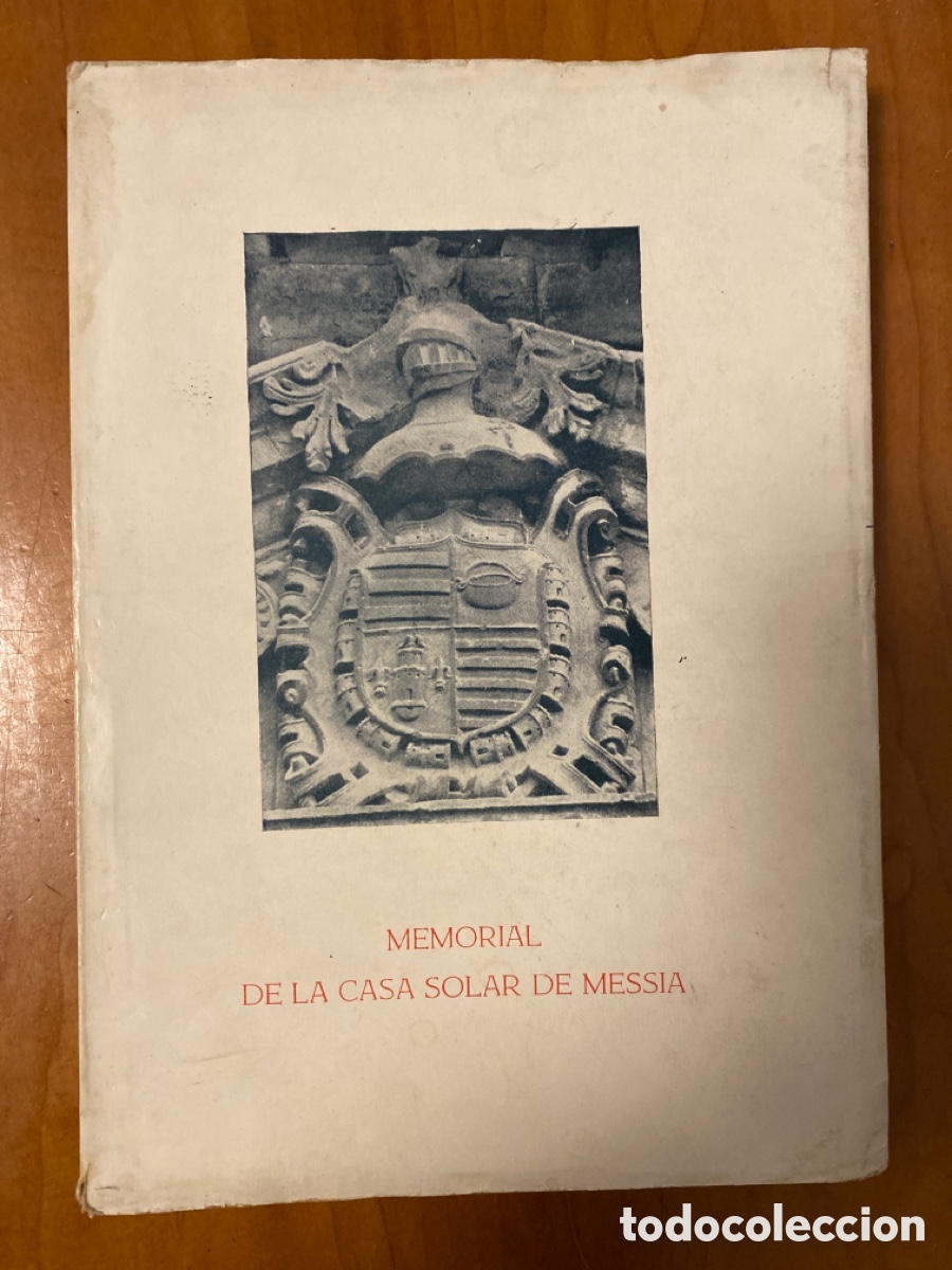 Libros antiguos: Memorial de la casa solar de Messia. - Foto 1