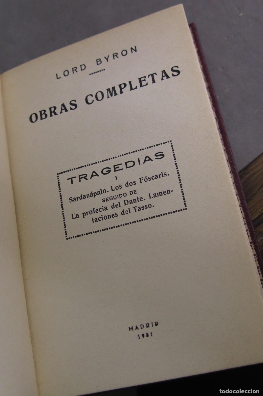 Libros antiguos: 1931.- tragedias. LORD BYRON - Foto 2