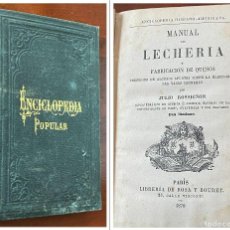Libros antiguos: MANUAL DE LECHERIA Y FABRICACION DE QUESOS. JULIO ROSSIGNON. ED.ROSA Y BOURET, PARIS. 1870. TIENE 21