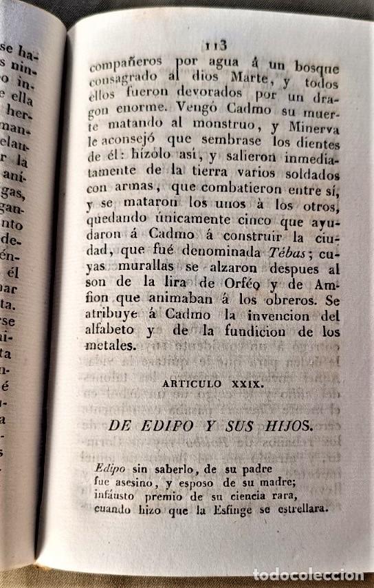 Libros antiguos: COMPENDIO DE LA MITOLOG&Iacute;A. A&ntilde;o 1829 - Foto 4