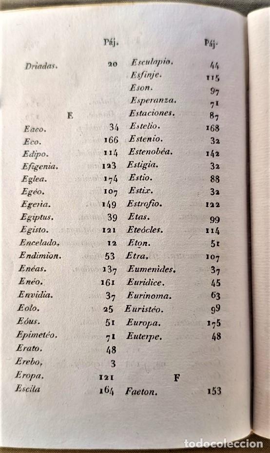 Libros antiguos: COMPENDIO DE LA MITOLOG&Iacute;A. A&ntilde;o 1829 - Foto 8