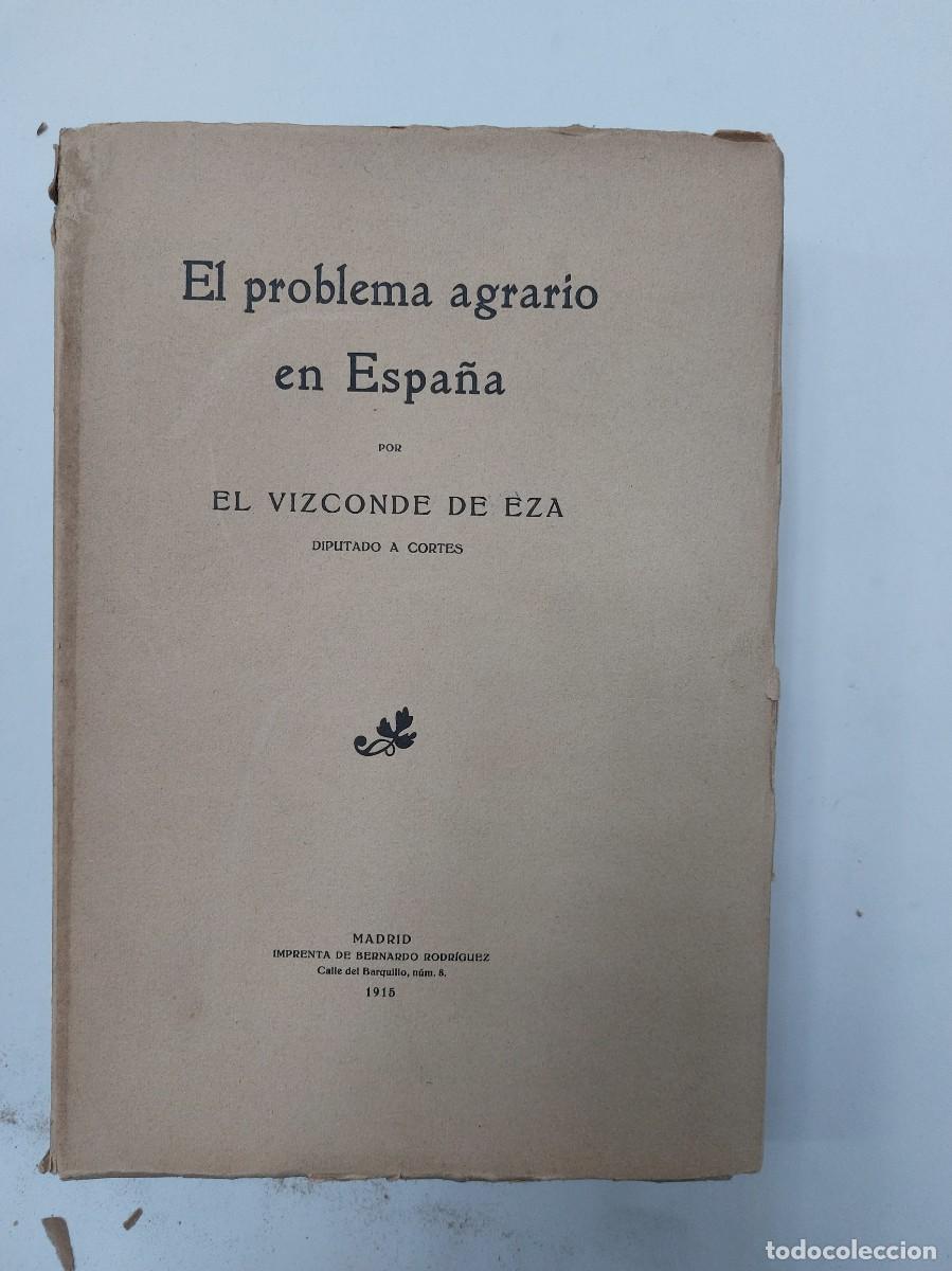 Libros antiguos: El problema agrario en Espa&ntilde;a - Foto 1