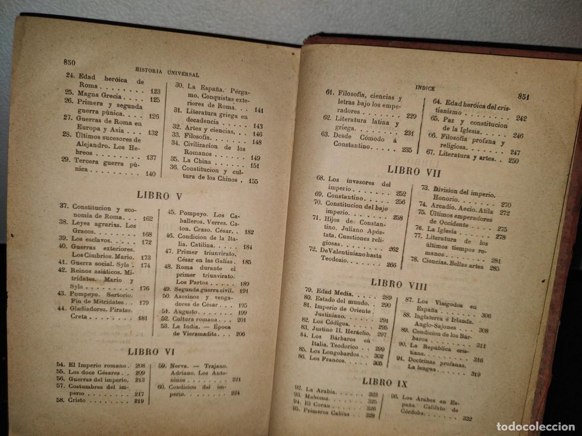 Libros antiguos: 63- COMPENDIO DE LA HISTORIA UNIVERSAL - C&Eacute;SAR CANT&Uacute; - 1888 - Foto 7