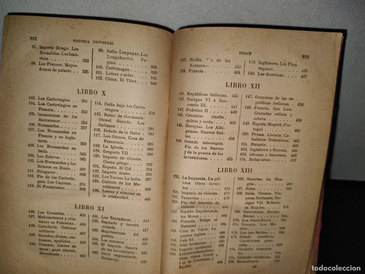 Libros antiguos: 63- COMPENDIO DE LA HISTORIA UNIVERSAL - C&Eacute;SAR CANT&Uacute; - 1888 - Foto 8