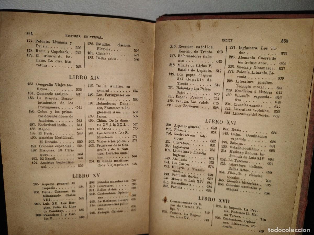 Libros antiguos: 63- COMPENDIO DE LA HISTORIA UNIVERSAL - C&Eacute;SAR CANT&Uacute; - 1888 - Foto 9
