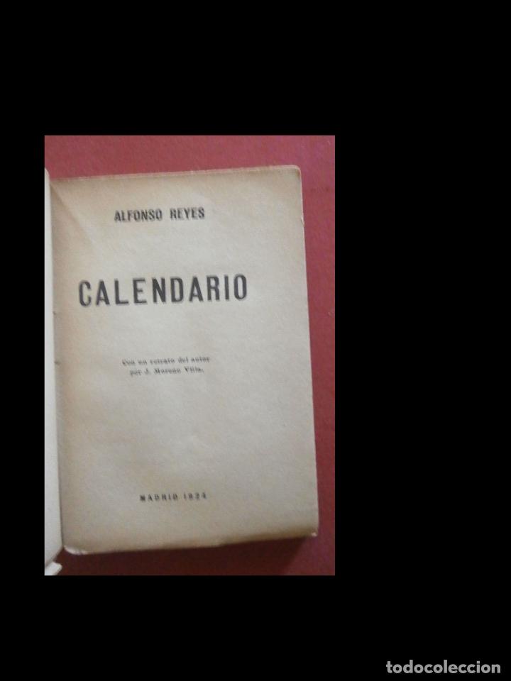 Libros antiguos: Calendario. Alfonso Reyes. - Foto 3