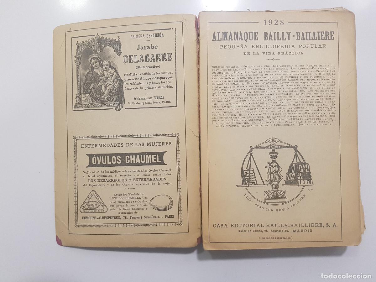 Libros antiguos: ALMANAQUE BAILLY BAILLIERE 1928 - Foto 11