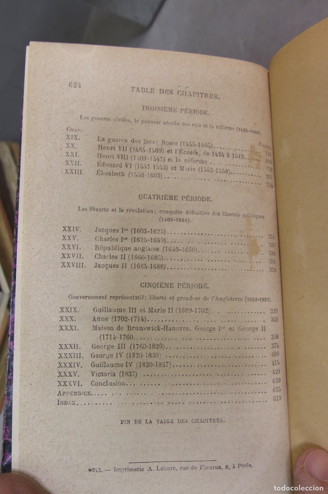 Libros antiguos: Histoire D&acute;Angleterre. J A Fleury - Foto 5