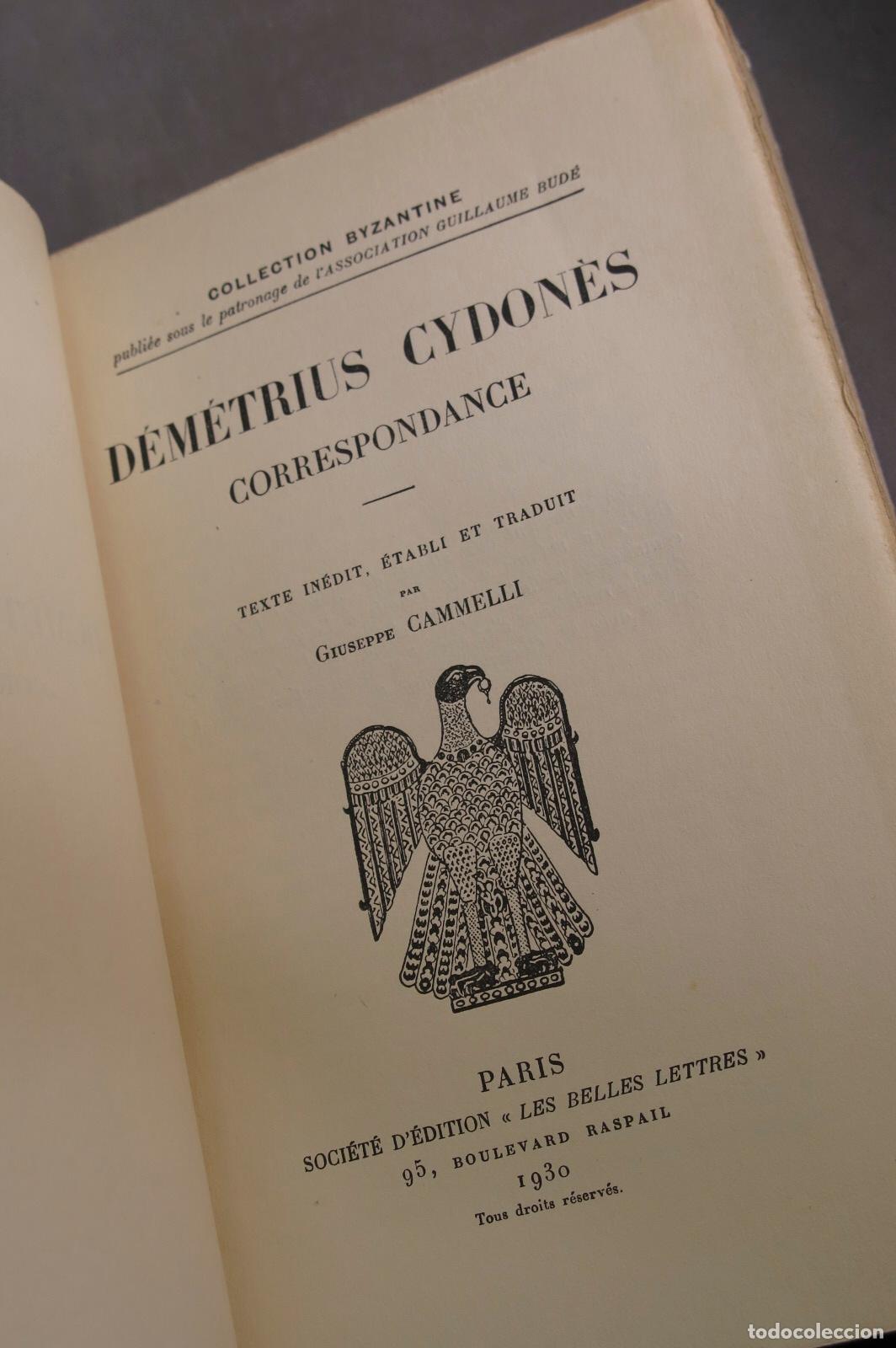 Libros antiguos: DEMETRIUS CYDONES. CORRESPONDENCE - Foto 2