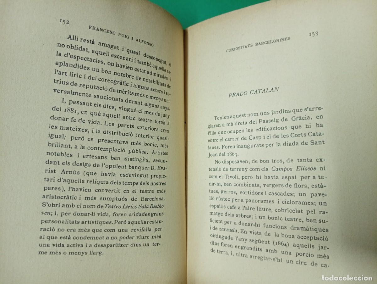 Libros antiguos: Antiguo libro CURIOSITATS BARCELONINES. Barcelona 1920. - Foto 7