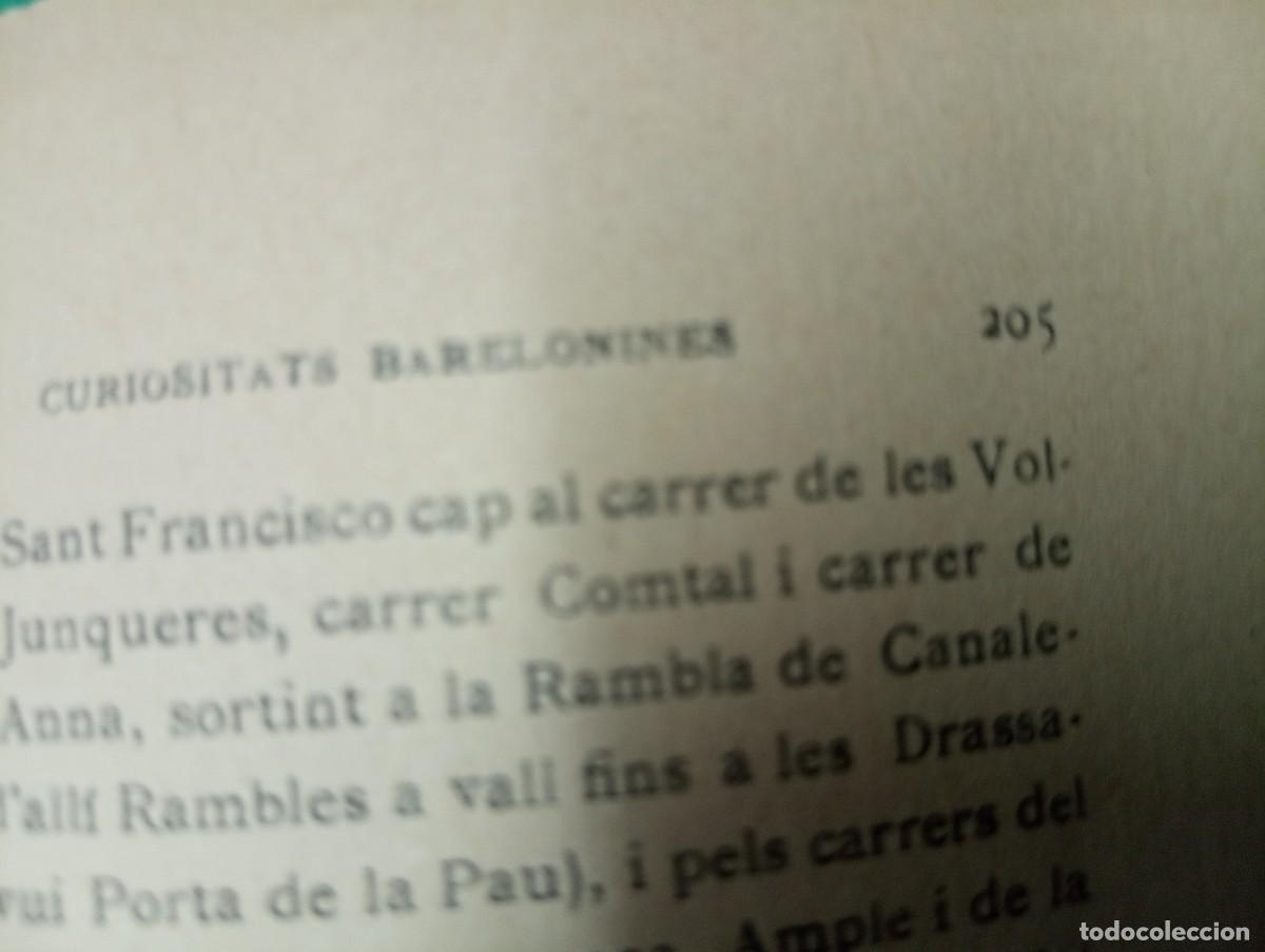 Libros antiguos: Antiguo libro CURIOSITATS BARCELONINES. Barcelona 1920. - Foto 9