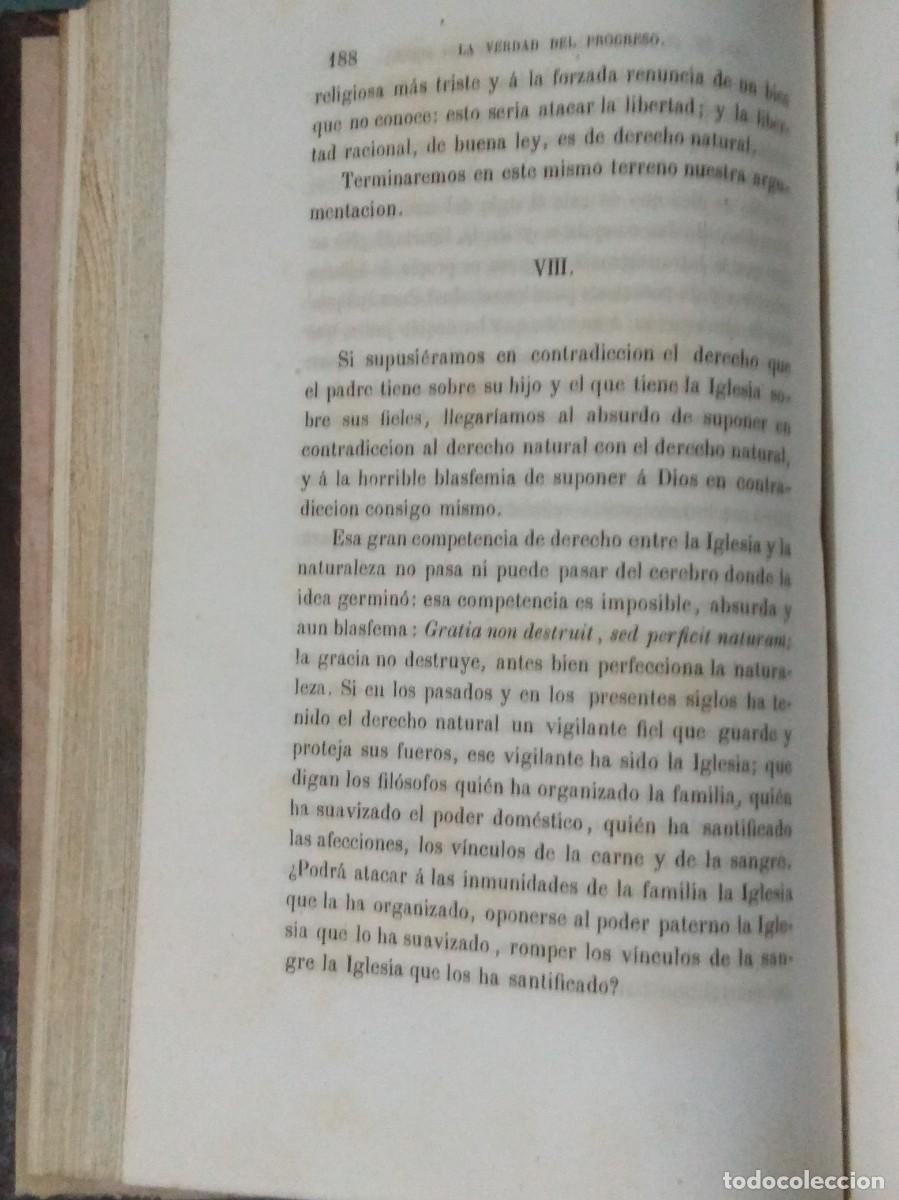 Libros antiguos: LA VERDAD DEL PROGRESO. - Foto 5
