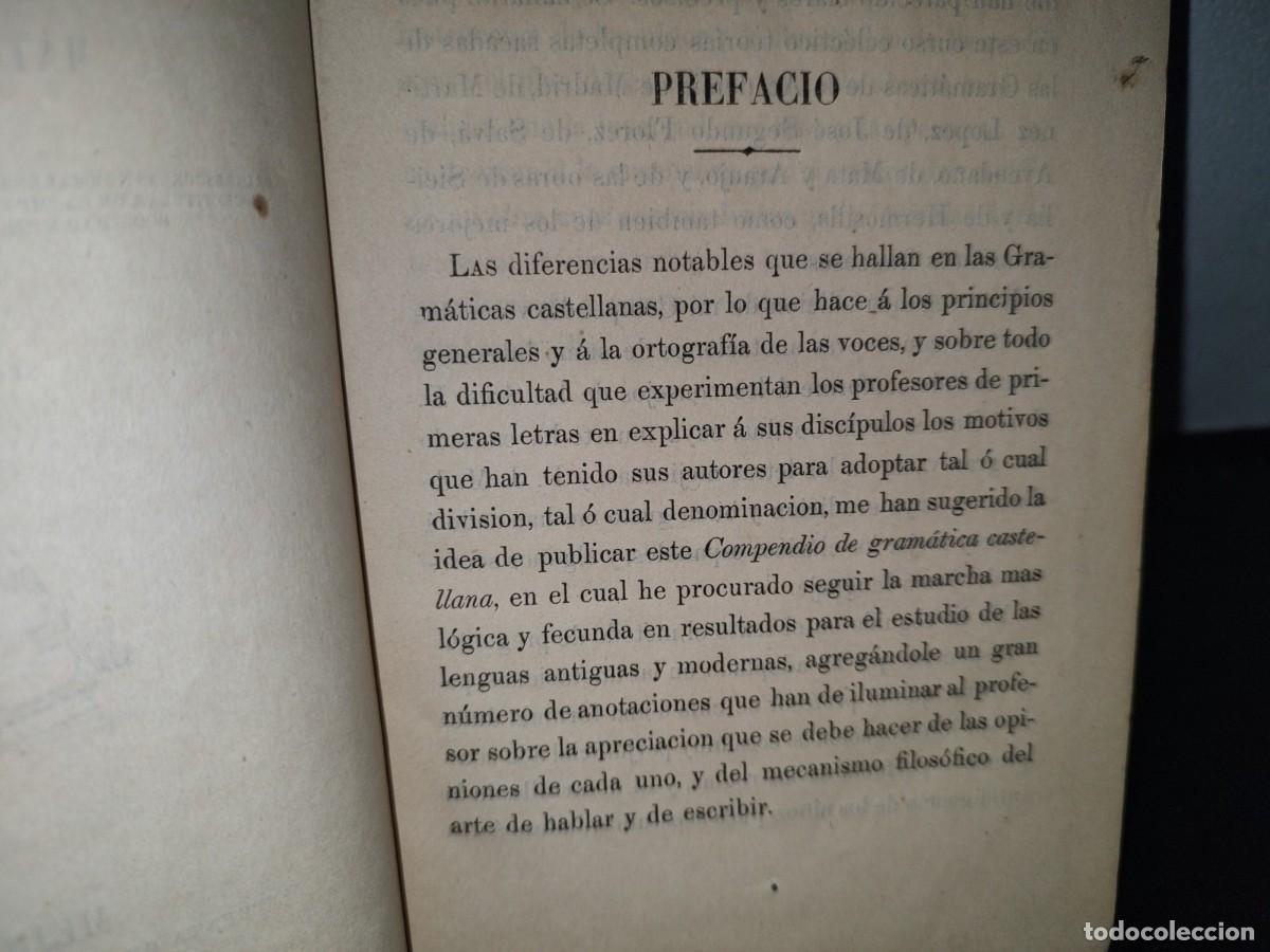 Libros antiguos: 64- COMPENDIO DE GRAM&Aacute;TICA CASTELLANA - MATHIEU DE FOSSEY - 1861 - Foto 6