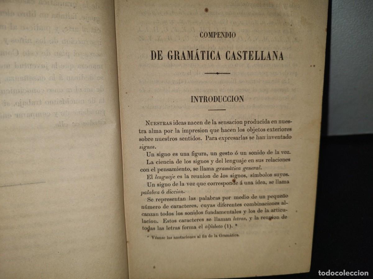 Libros antiguos: 64- COMPENDIO DE GRAM&Aacute;TICA CASTELLANA - MATHIEU DE FOSSEY - 1861 - Foto 8