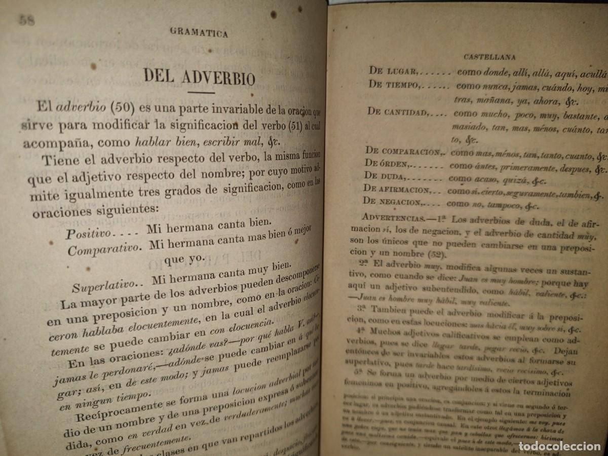 Libros antiguos: 64- COMPENDIO DE GRAM&Aacute;TICA CASTELLANA - MATHIEU DE FOSSEY - 1861 - Foto 9