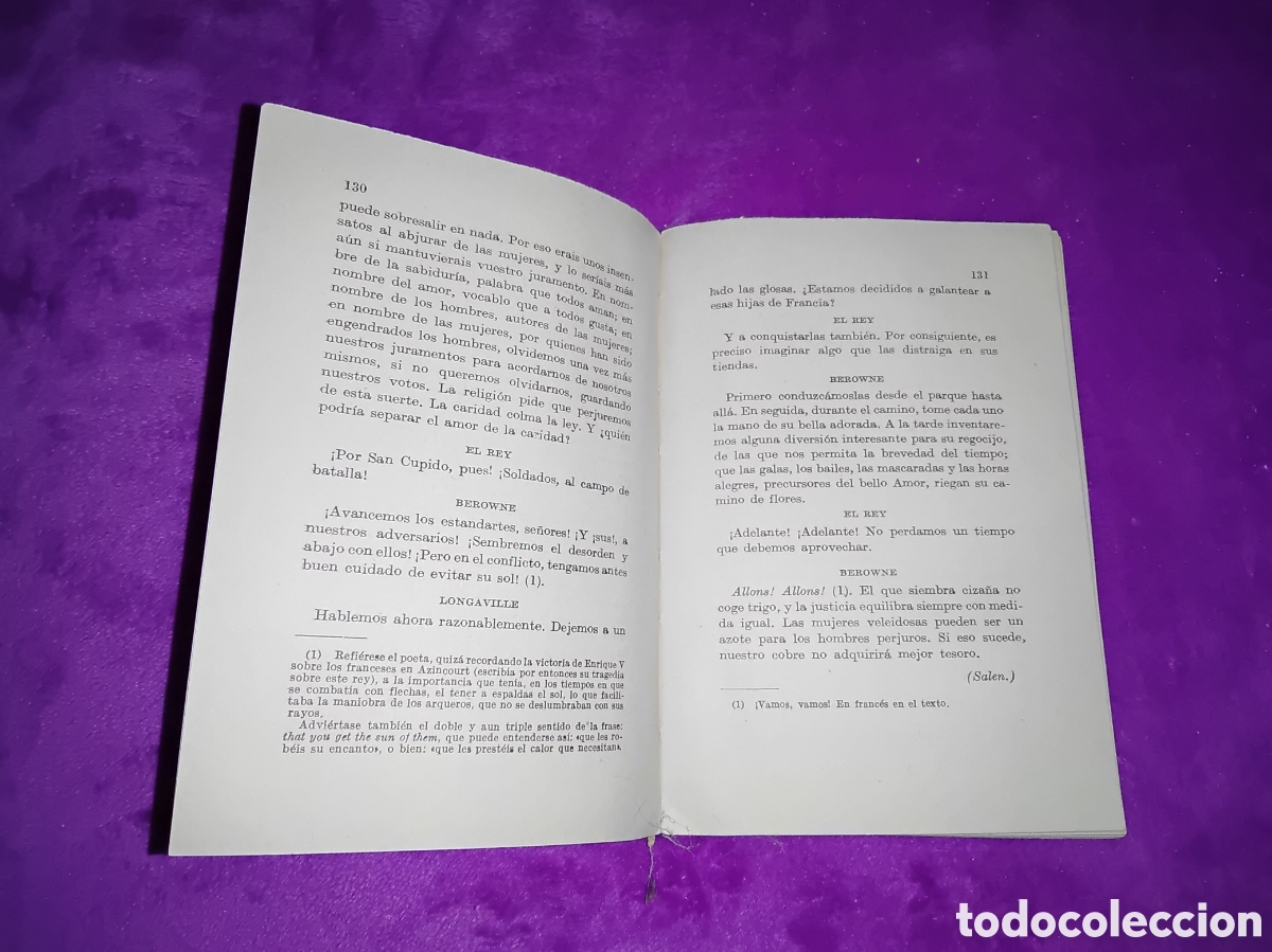 Libros antiguos: TRABAJOS DE AMOR PERDIDOS W.SHAKESPEARE A&Ntilde;O 1925 - Foto 5